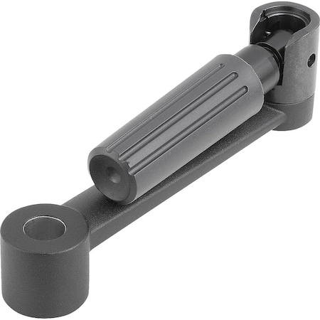 Crank Handle, Safety Grip Similar To DIN 469 Size:1 Reamed Hole D2=10, A=80, H=87,5, Aluminum
